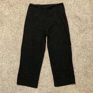 Marika Magic Cropped Black Tummy Control Power Mesh Yoga Pants M